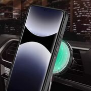 Husa pentru  Xiaomi Redmi Note 14 Pro+ Plus / Note 14 Pro 5G TitanX HaloStand Pro cu Inel Pivotant Magnetic 360° & Kickstand, Textura Carbon, protectie lentile - Mov