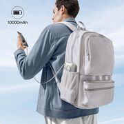 Power Bank 10000mAh, 30W, Cablu Incorporat Type-C - Baseus Free2Pull - Gri