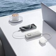 Power Bank 10000mAh, 30W, Cablu Incorporat Type-C - Baseus Free2Pull - Gri