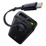 Power Bank 20000mAh, 65W, Cablu Incorporat Type-C - Baseus Free2Pull - Negru