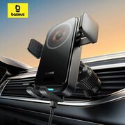 Suport de Telefon cu Incarcare Wireless, 15W, LED - Baseus Wisdom Pro - Negru