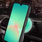 Husa pentru  Samsung Galaxy A26 TitanX HaloStand Pro cu Inel Pivotant Magnetic 360° & Kickstand, Textura Carbon, protectie lentile - Mov