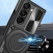 Husa pentru  Samsung Galaxy Z Fold 7 cu protecție pentru cameră și suport magnetic integrat Ring Shockproof, Mov