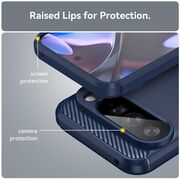 Husa pentru Google Pixel 10 Pro XL Carbon Liquid Silicone, Albastru