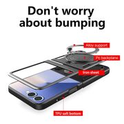Husa pentru Samsung Galaxy Z Flip 7 cu suport magnetic integrat Ring Shockproof, Mov