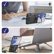 Husa pentru Samsung Galaxy Z Flip 7 cu suport magnetic integrat Ring Shockproof, Mov