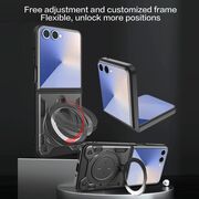 Husa pentru Samsung Galaxy Z Flip 7 cu suport magnetic integrat Ring Shockproof, Mov