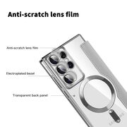 Husa pentru  Samsung Galaxy S22 Ultra 5G EliteBook Executive Tip Carte cu Protectie RFID, Compatibilitate MagSafe si protectie lentile Transparent - Argintiu