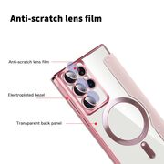 Husa pentru  Samsung Galaxy S22 Ultra 5G EliteBook Executive Tip Carte cu Protectie RFID, Compatibilitate MagSafe si protectie lentile Transparent - Roz