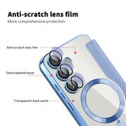 Husa pentru  Samsung Galaxy S23 FE EliteBook Executive Tip Carte cu Protectie RFID, Compatibilitate MagSafe si protectie lentile Transparent - Albastru deschis