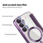 Husa pentru  Samsung Galaxy S23 Plus  EliteBook Executive Tip Carte cu Protectie RFID, Compatibilitate MagSafe si protectie lentile Transparent - Mov