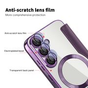 Husa pentru  Samsung Galaxy S25+ EliteBook Executive Tip Carte cu Protectie RFID, Compatibilitate MagSafe si protectie lentile Transparent - Mov