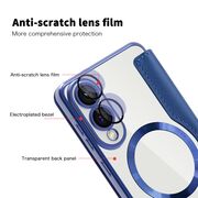 Husa pentru  Samsung Galaxy S25 Edge EliteBook Executive Tip Carte cu Protectie RFID, Compatibilitate MagSafe si protectie lentile Transparent - Albastru