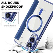 Husa pentru  Samsung Galaxy S25 Edge EliteBook Executive Tip Carte cu Protectie RFID, Compatibilitate MagSafe si protectie lentile Transparent - Albastru