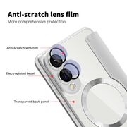 Husa pentru  Samsung Galaxy S25 Edge EliteBook Executive Tip Carte cu Protectie RFID, Compatibilitate MagSafe si protectie lentile Transparent - Gri