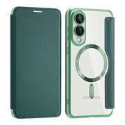 Husa pentru  Samsung Galaxy S25 Edge EliteBook Executive Tip Carte cu Protectie RFID, Compatibilitate MagSafe si protectie lentile Transparent - Verde