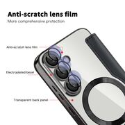 Husa pentru  Samsung Galaxy S25 EliteBook Executive Tip Carte cu Protectie RFID, Compatibilitate MagSafe si protectie lentile Transparent - Negru