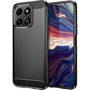 Husa pentru Honor X6c Carbon Liquid Silicone, Negru