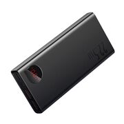 Acumulator Extern 2x USB, Type-C, Lightning, Micro-USB, Fast Charging, 22.5W, 20000mAh + Cablu Type-C- Baseus Adaman - Negru