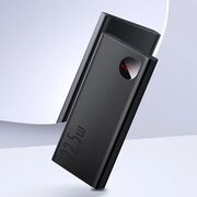 Acumulator Extern 2x USB, Type-C, Lightning, Micro-USB, Fast Charging, 22.5W, 20000mAh + Cablu Type-C- Baseus Adaman - Negru