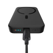 Baterie Externa USB-C, MagSafe, 10000mAh, 20W + Cablu Type-C, 60W, 30cm - Baseus Magnetic Mini - Negru
