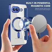 Husa pentru  Google Pixel 9A EliteBook Executive Tip Carte cu Protectie RFID, Compatibilitate MagSafe si protectie lentile Transparent - Albastru