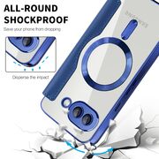 Husa pentru  Google Pixel 9A EliteBook Executive Tip Carte cu Protectie RFID, Compatibilitate MagSafe si protectie lentile Transparent - Albastru