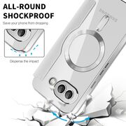 Husa pentru  Google Pixel 9A EliteBook Executive Tip Carte cu Protectie RFID, Compatibilitate MagSafe si protectie lentile Transparent - Argintiu