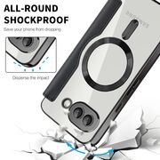 Husa pentru  Google Pixel 9A EliteBook Executive Tip Carte cu Protectie RFID, Compatibilitate MagSafe si protectie lentile Transparent - Negru