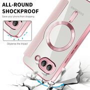 Husa pentru  Google Pixel 9A EliteBook Executive Tip Carte cu Protectie RFID, Compatibilitate MagSafe si protectie lentile Transparent - Roz