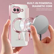 Husa pentru  Google Pixel 9A EliteBook Executive Tip Carte cu Protectie RFID, Compatibilitate MagSafe si protectie lentile Transparent - Roz