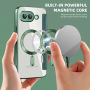 Husa pentru  Google Pixel 9A EliteBook Executive Tip Carte cu Protectie RFID, Compatibilitate MagSafe si protectie lentile Transparent - Verde
