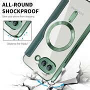 Husa pentru  Google Pixel 9A EliteBook Executive Tip Carte cu Protectie RFID, Compatibilitate MagSafe si protectie lentile Transparent - Verde