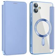 Husa pentru  Samsung Galaxy A05 EliteBook Executive Tip Carte cu Protectie RFID, Compatibilitate MagSafe si protectie lentile Transparent - Albastru deschis