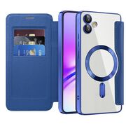 Husa pentru  Samsung Galaxy A05 EliteBook Executive Tip Carte cu Protectie RFID, Compatibilitate MagSafe si protectie lentile Transparent - Albastru