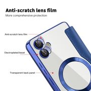 Husa pentru  Samsung Galaxy A05 EliteBook Executive Tip Carte cu Protectie RFID, Compatibilitate MagSafe si protectie lentile Transparent - Albastru