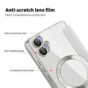 Husa pentru  Samsung Galaxy A05 EliteBook Executive Tip Carte cu Protectie RFID, Compatibilitate MagSafe si protectie lentile Transparent - Argintiu