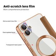 Husa pentru  Samsung Galaxy A05 EliteBook Executive Tip Carte cu Protectie RFID, Compatibilitate MagSafe si protectie lentile Transparent - Maro