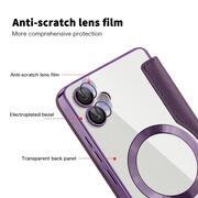Husa pentru  Samsung Galaxy A05 EliteBook Executive Tip Carte cu Protectie RFID, Compatibilitate MagSafe si protectie lentile Transparent - Mov
