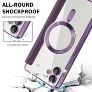 Husa pentru  Samsung Galaxy A05 EliteBook Executive Tip Carte cu Protectie RFID, Compatibilitate MagSafe si protectie lentile Transparent - Mov