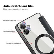 Husa pentru  Samsung Galaxy A05 EliteBook Executive Tip Carte cu Protectie RFID, Compatibilitate MagSafe si protectie lentile Transparent - Negru