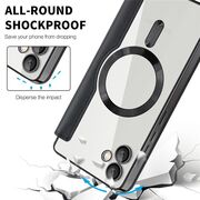 Husa pentru  Samsung Galaxy A05 EliteBook Executive Tip Carte cu Protectie RFID, Compatibilitate MagSafe si protectie lentile Transparent - Negru