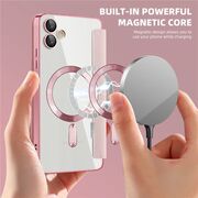 Husa pentru  Samsung Galaxy A05 EliteBook Executive Tip Carte cu Protectie RFID, Compatibilitate MagSafe si protectie lentile Transparent - Roz