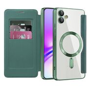Husa pentru  Samsung Galaxy A05 EliteBook Executive Tip Carte cu Protectie RFID, Compatibilitate MagSafe si protectie lentile Transparent - Verde