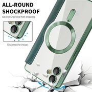 Husa pentru  Samsung Galaxy A05 EliteBook Executive Tip Carte cu Protectie RFID, Compatibilitate MagSafe si protectie lentile Transparent - Verde