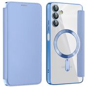 Husa pentru  Samsung Galaxy A05s EliteBook Executive Tip Carte cu Protectie RFID, Compatibilitate MagSafe si protectie lentile Transparent - Albastru deschis