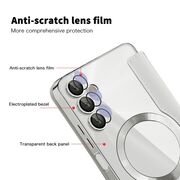 Husa pentru  Samsung Galaxy A05s EliteBook Executive Tip Carte cu Protectie RFID, Compatibilitate MagSafe si protectie lentile Transparent - Argintiu