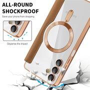 Husa pentru  Samsung Galaxy A05s EliteBook Executive Tip Carte cu Protectie RFID, Compatibilitate MagSafe si protectie lentile Transparent - Maro
