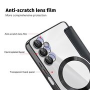 Husa pentru  Samsung Galaxy A05s EliteBook Executive Tip Carte cu Protectie RFID, Compatibilitate MagSafe si protectie lentile Transparent - Negru