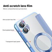 Husa pentru  Samsung Galaxy A06 EliteBook Executive Tip Carte cu Protectie RFID, Compatibilitate MagSafe si protectie lentile Transparent - Albastru deschis
